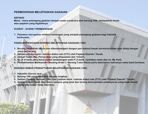 Portal Rasmi PDT Gombak Melepaskan Gadaian